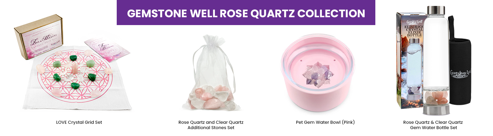 gemstone well rose quartz collection