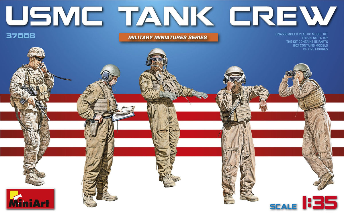 Miniart 1/35 USMC Tank Crew at rest /4 Plastic Model Kit 37049 MNA37049 