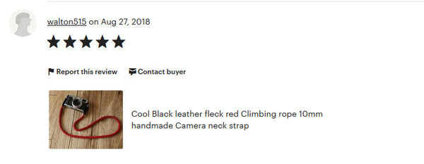climbing rope leather camera strap