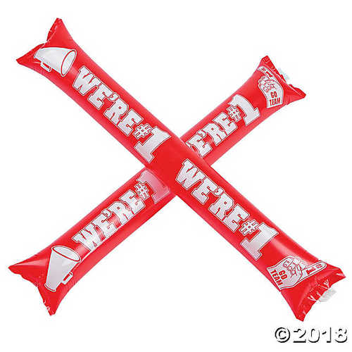 Inflatable Red Team Spirit Boom Sticks
