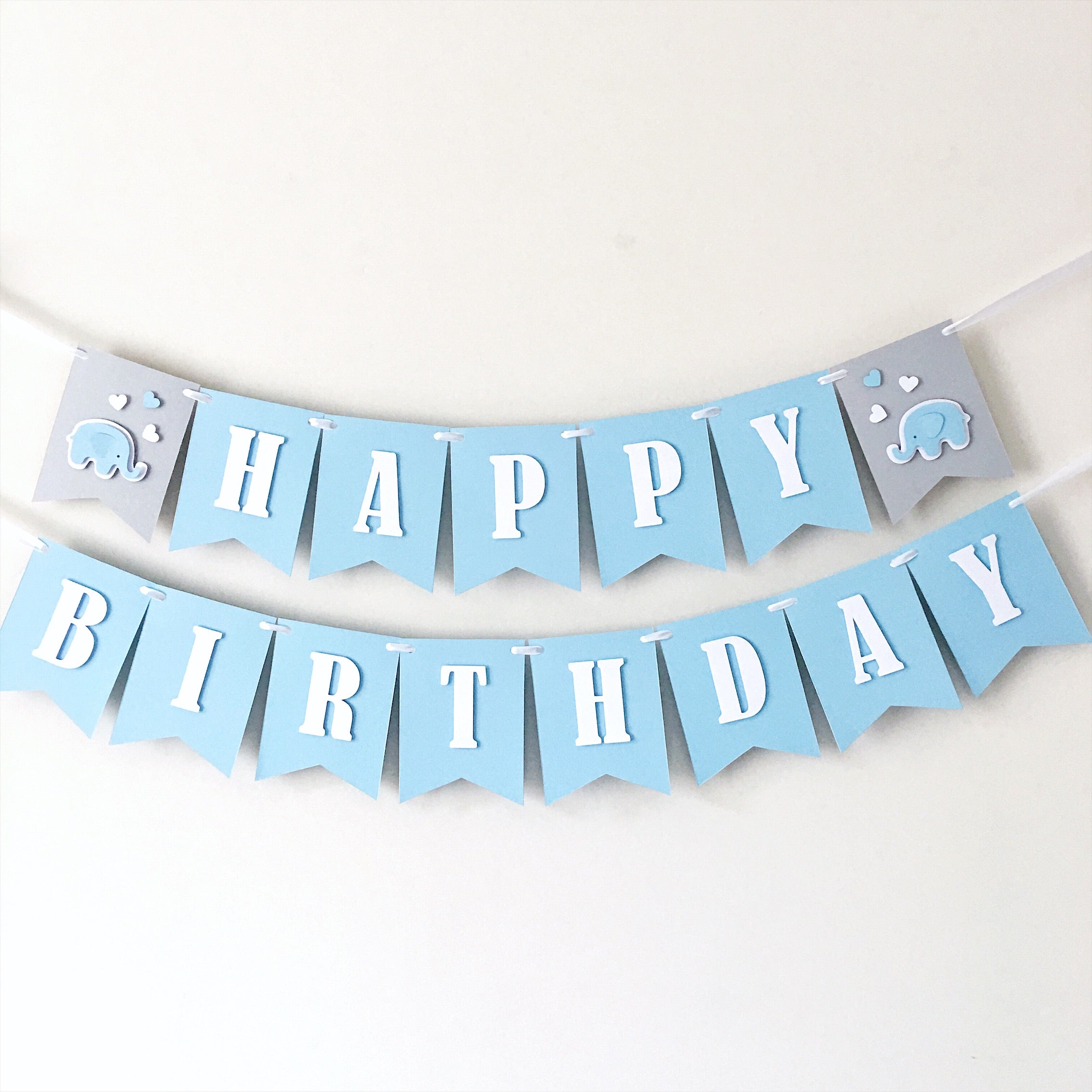Elephant Banner Elephant First Birthday Decorations Theme Baby Shower Party It's a Boy – FUNSTACRAFT