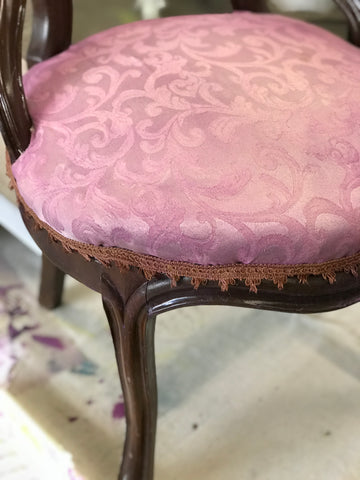 Dyed fabric upholstery - Miss Lillian's NO Wax Chock Paint - Tanglewood Sue