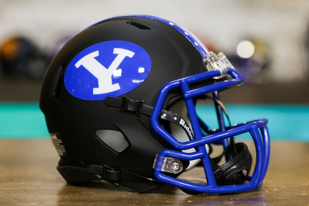 byu black football helmet