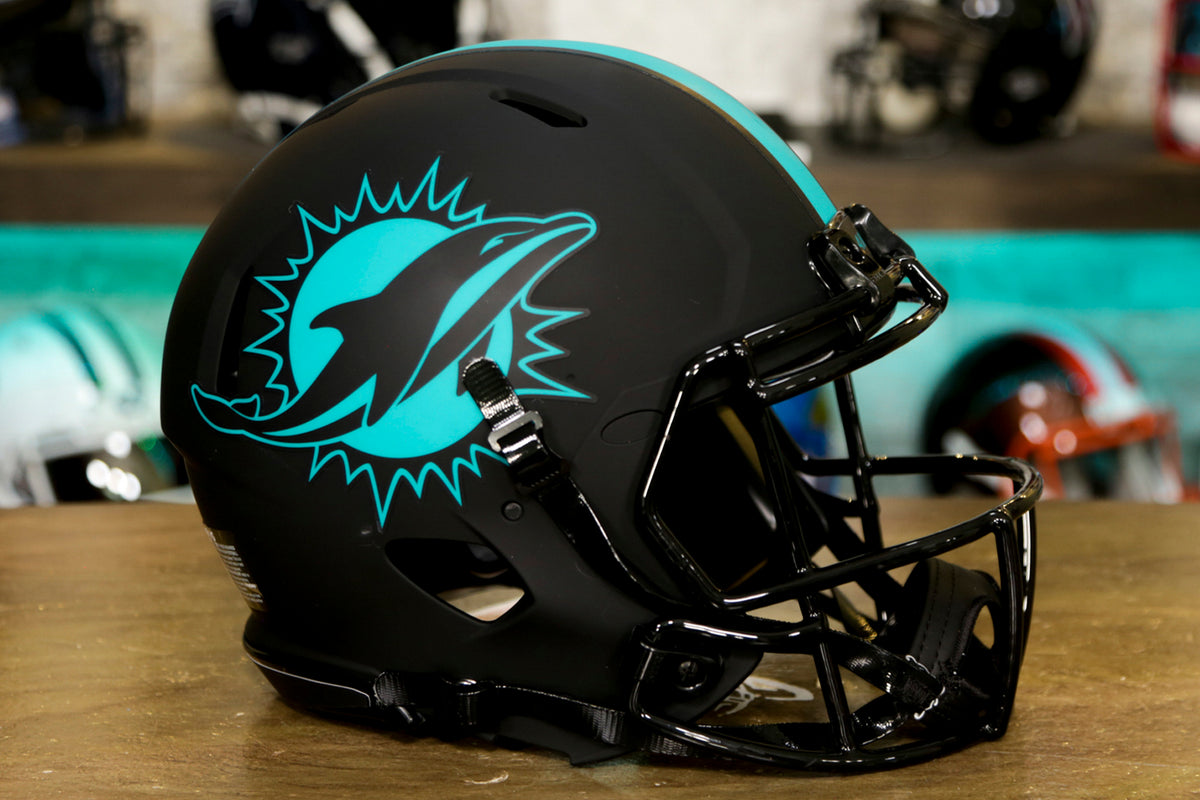 Chrome Miami Dolphins Full Size Football Helmet Decals 