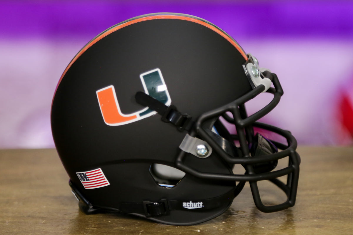 miami hurricanes black helmet