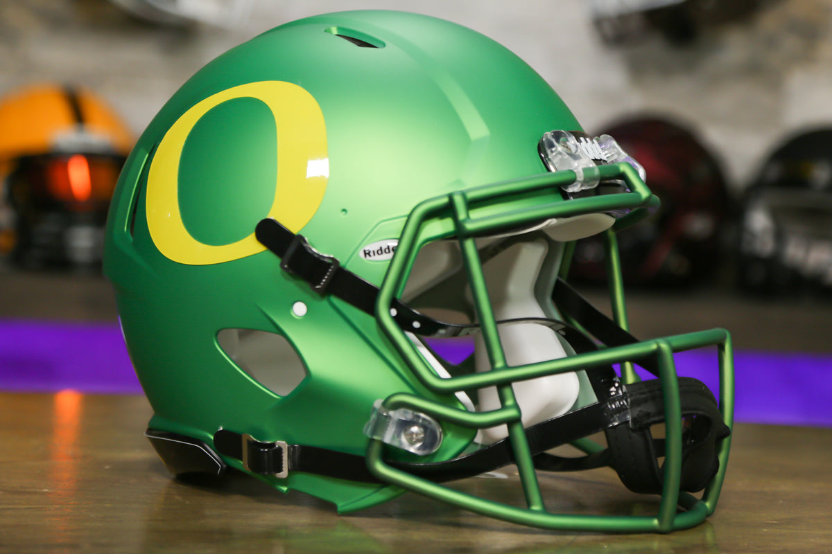 Oregon Ducks Riddell Speed Authentic Helmet Apple Green Green Gridiron Inc