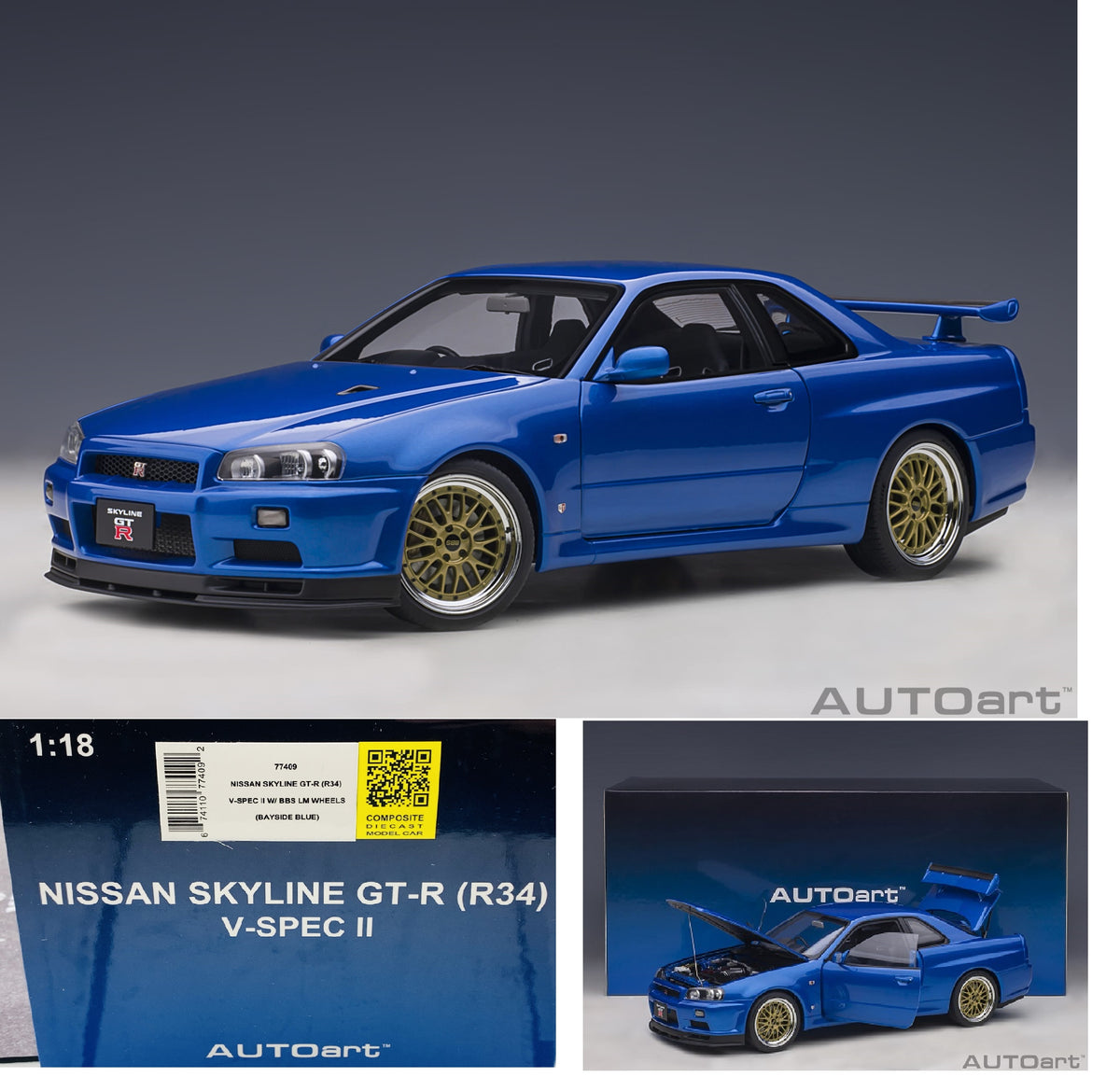 Nissan Skyline GT-R R34 V-Spec2 BBS 1/18IgnitionModel