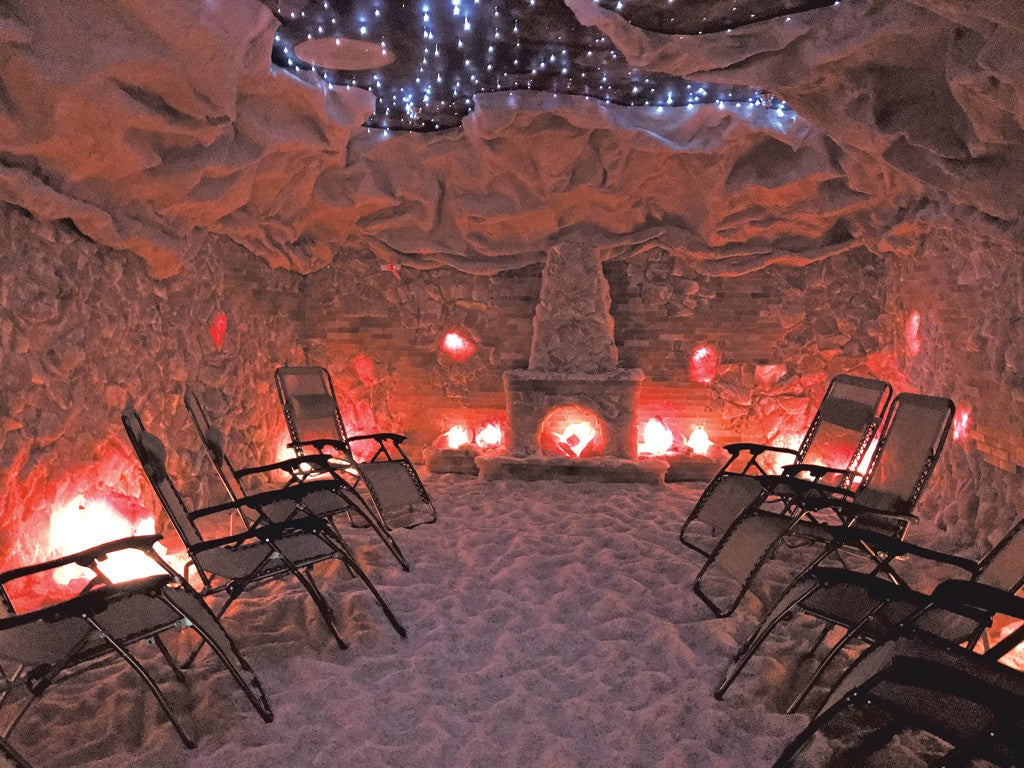 Chairs in salt cave