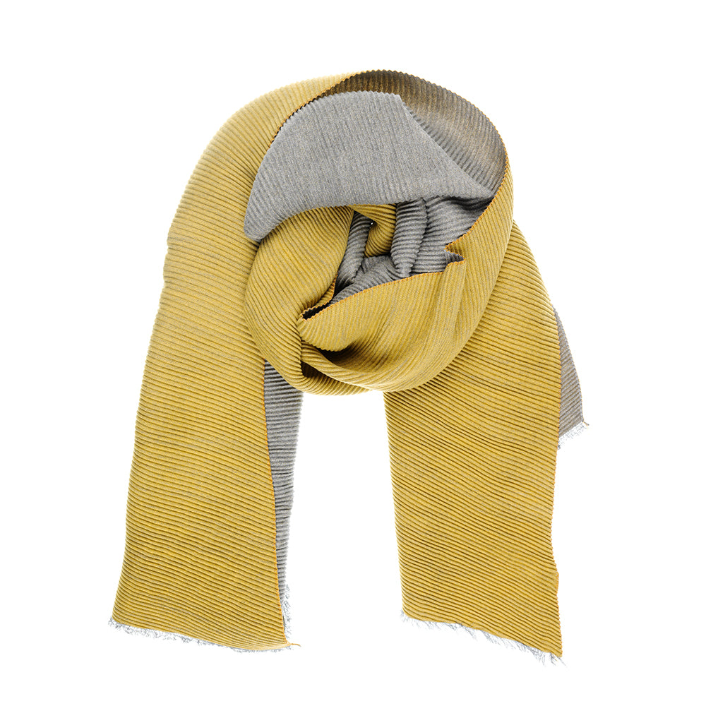 yellow and grey scarf