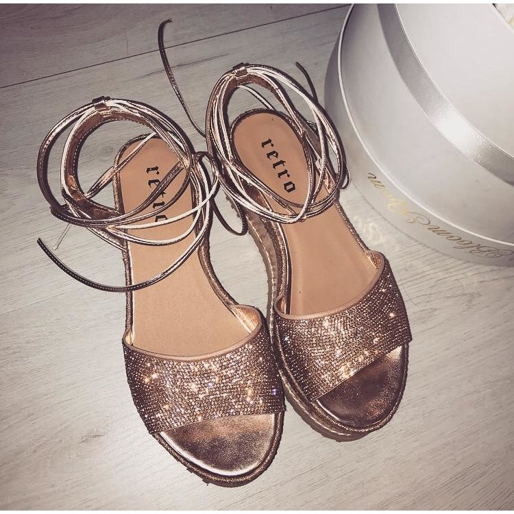 rose gold lace shoes