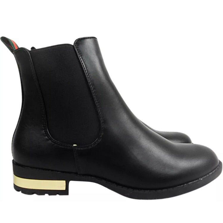 black matte chelsea boots