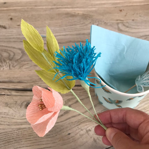 je eigen crêpe-papieren bloemen 🌺 Papiermier