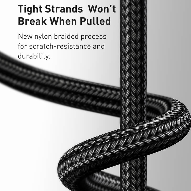 Baseus Legendary Series 2.4A Lightning to USB Cable with new nylon braided process for scratch resistant and durablity