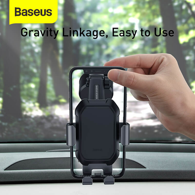 BASEUS Tank Gravity Long Arm Phone Car Mount (Suction Cup Base)