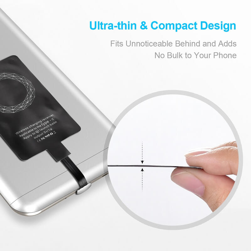 CHOETECH Type C Ultra Thin Qi Wireless Charging Receiver Adapter (WP-TYPEC)