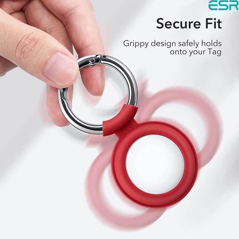 ESR AirTag (2021) Case | Red Silicone Cloud Keychain