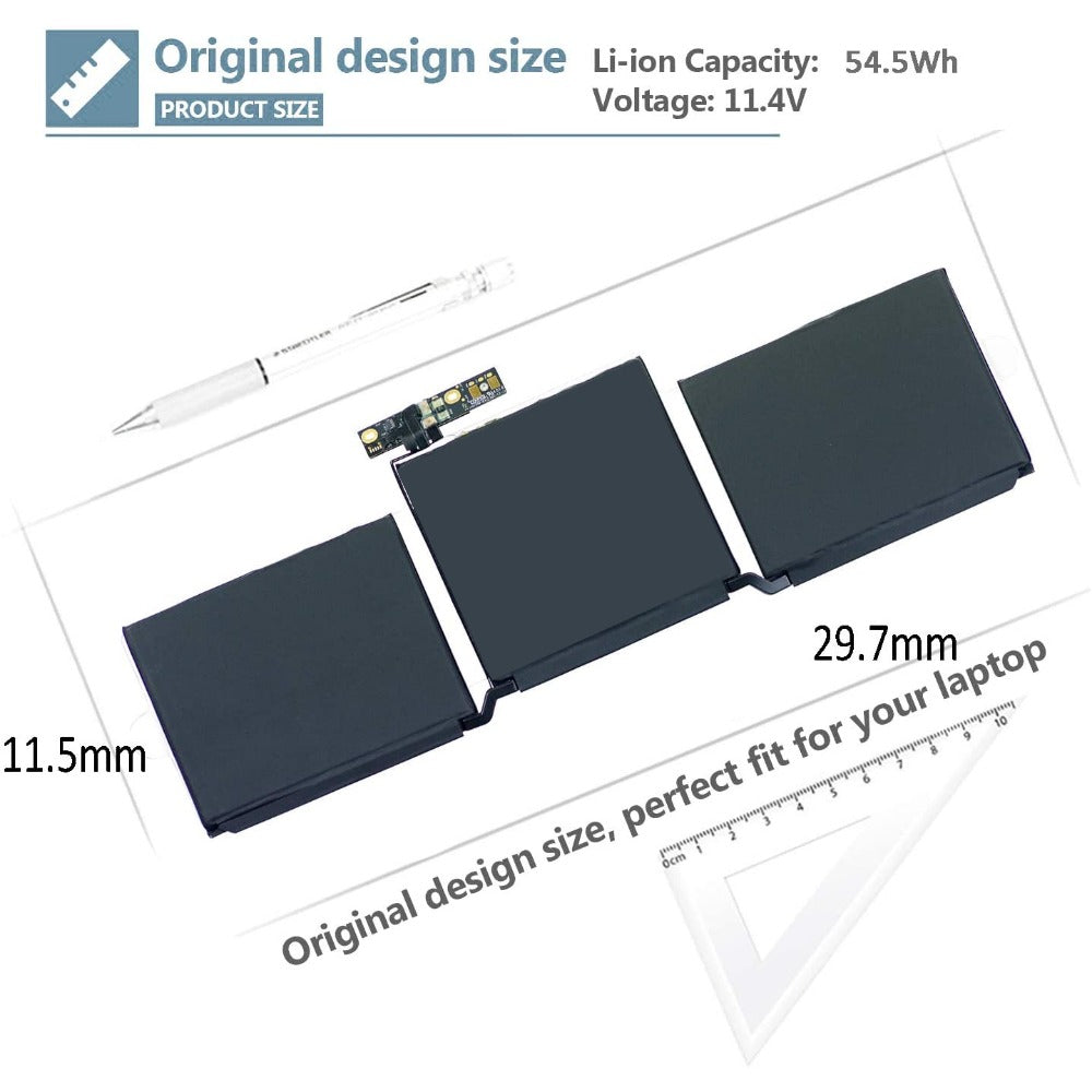 Macbook Pro 13" A1708 Battery Replacement for Late 2016-2017 (Model A1713)