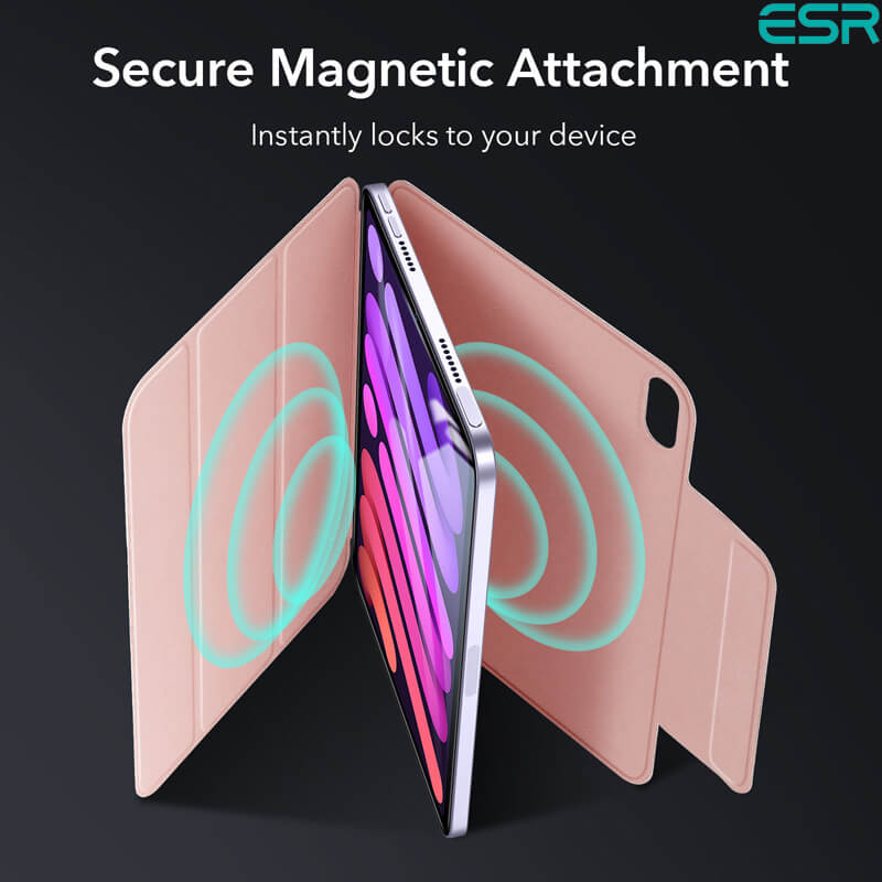 ESR iPad Mini 6 Case (2021) | Rebound Magnetic Case with Clasp - Rose Gold