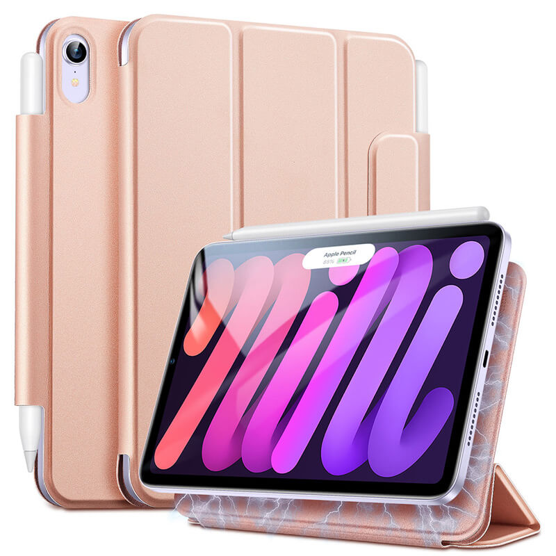 ESR iPad Mini 6 Case (2021) | Rebound Magnetic Case with Clasp - Rose Gold