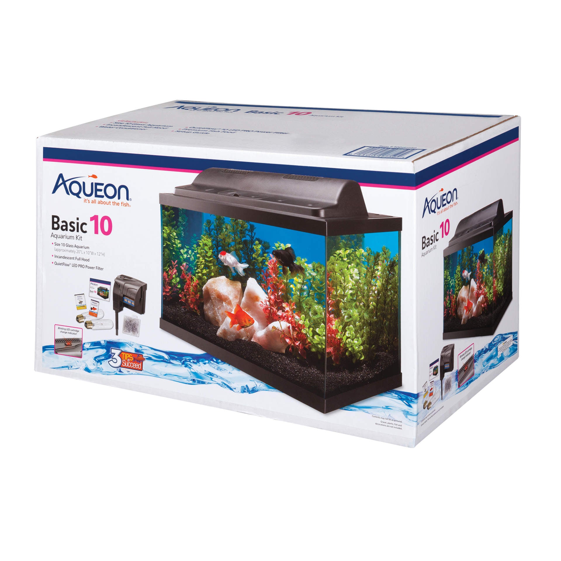 bladzijde Vallen naast Aqueon Basic 10 Gallon Aquarium Kit – Pet Food Center