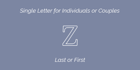 Single Letter for Individuals or Couples Embroidery Guidelines