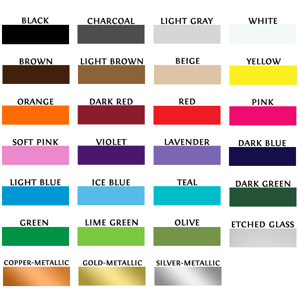 Vinyl Colors Guide