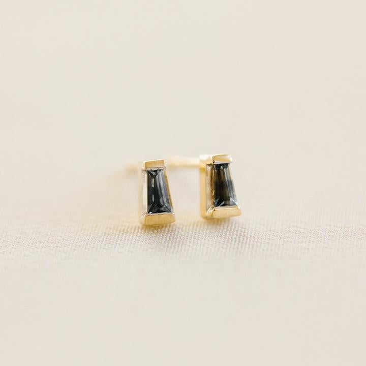 Sapphire Baguette Studs from Evorden Everyday
