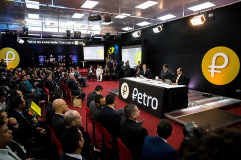 Venezuelan President Nicolás Maduro at the Petro pre-sale launch
