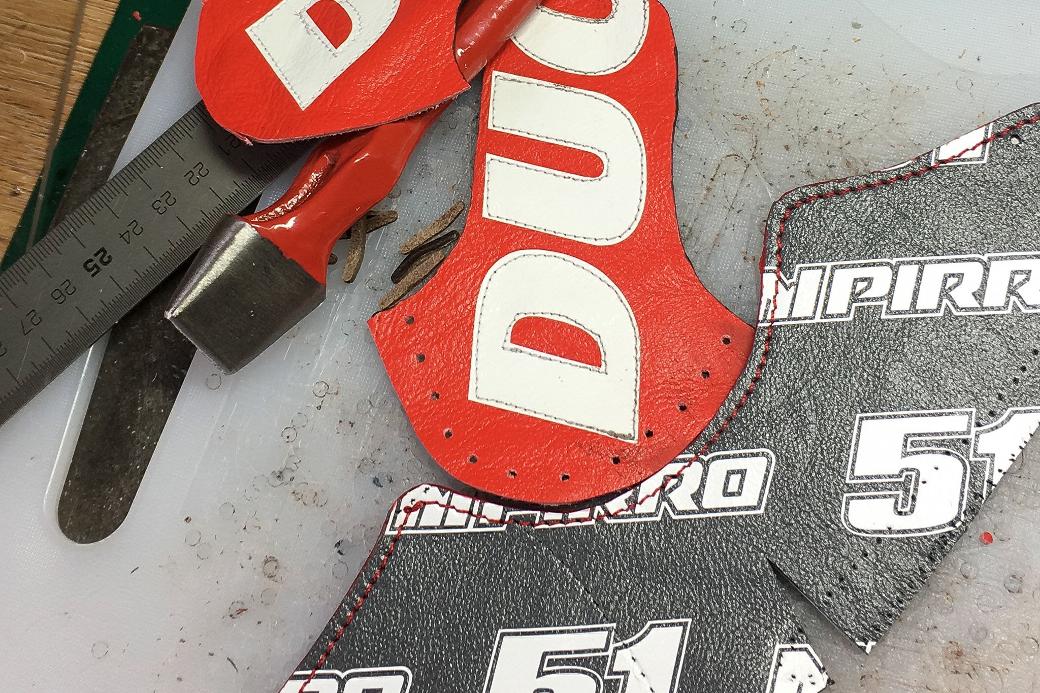 Adding the Ducati branded parts to the pattern