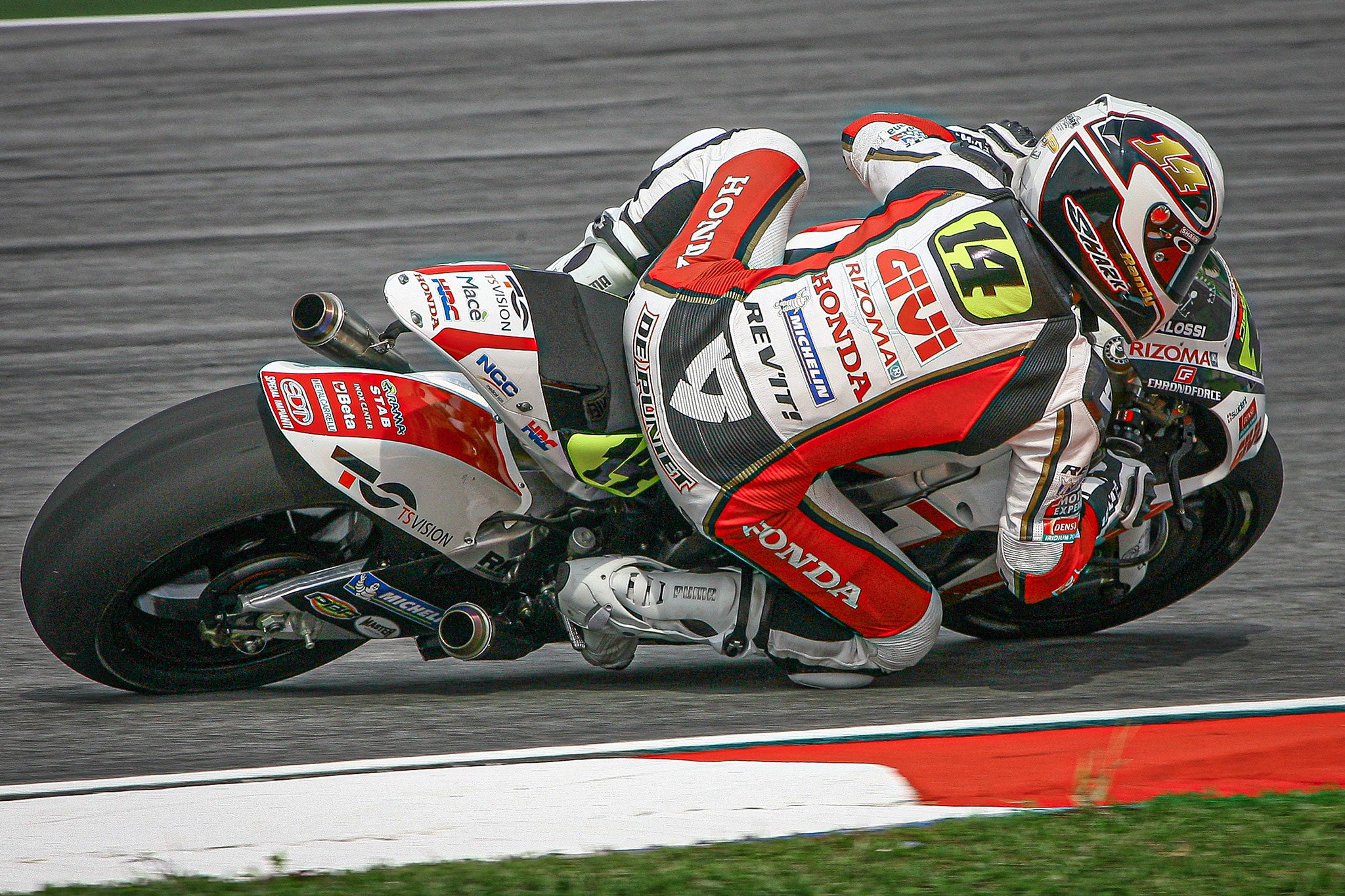 Randy de Puniet riding the MotoGP in 2008
