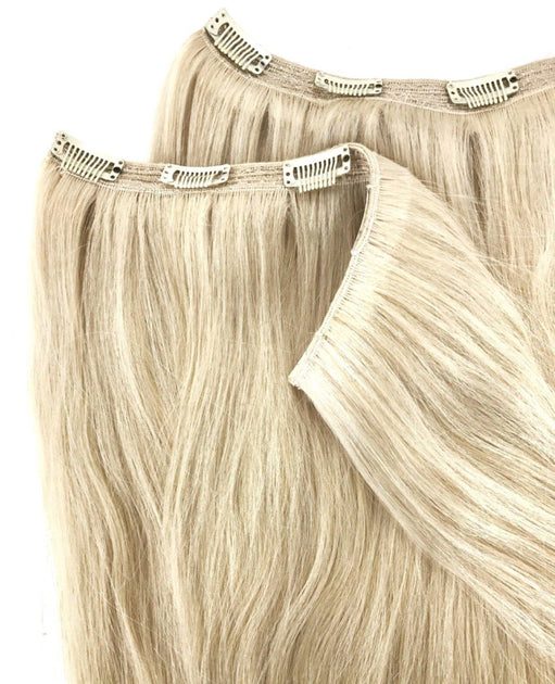 Clip In Hair Quad Weft, One Piece Hair Extension, Human Remy Ha