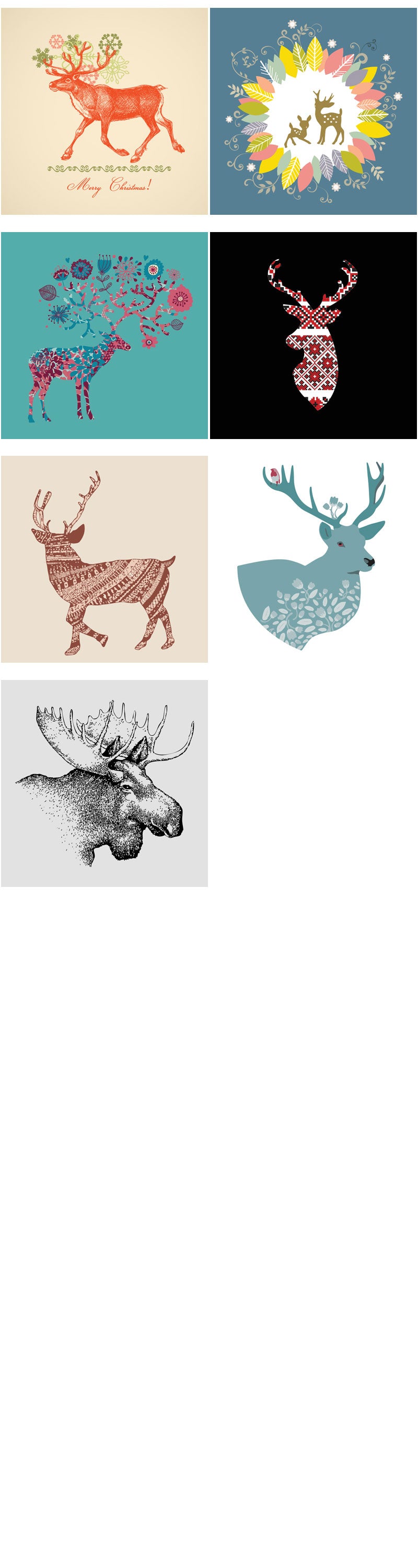 Download Deer Vector AI Files  “AI” files can be used in any art design.