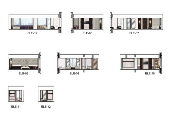 Interior Design Plan Elevation Elements Photoshop Psd Blocks V 13