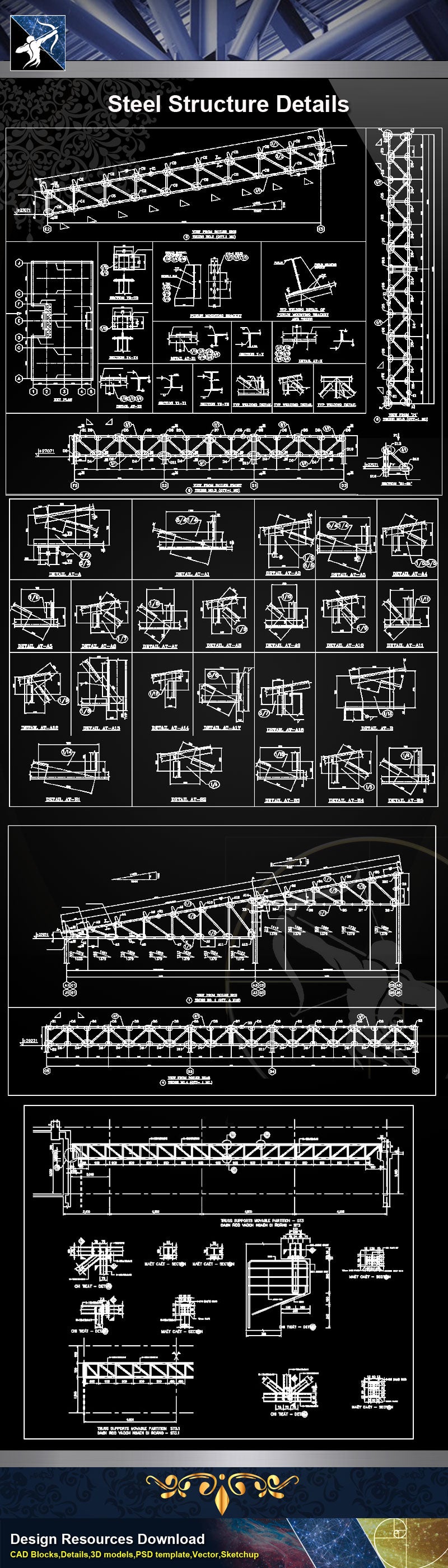 【Steel Structure Details】Steel Structure Details Collection V.9