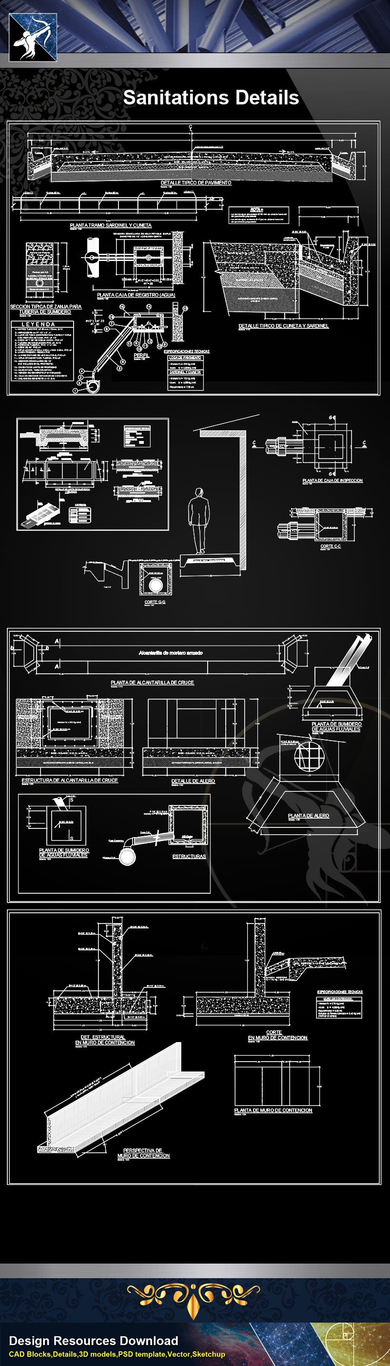 【Sanitations Details】Sanitations CAD Details