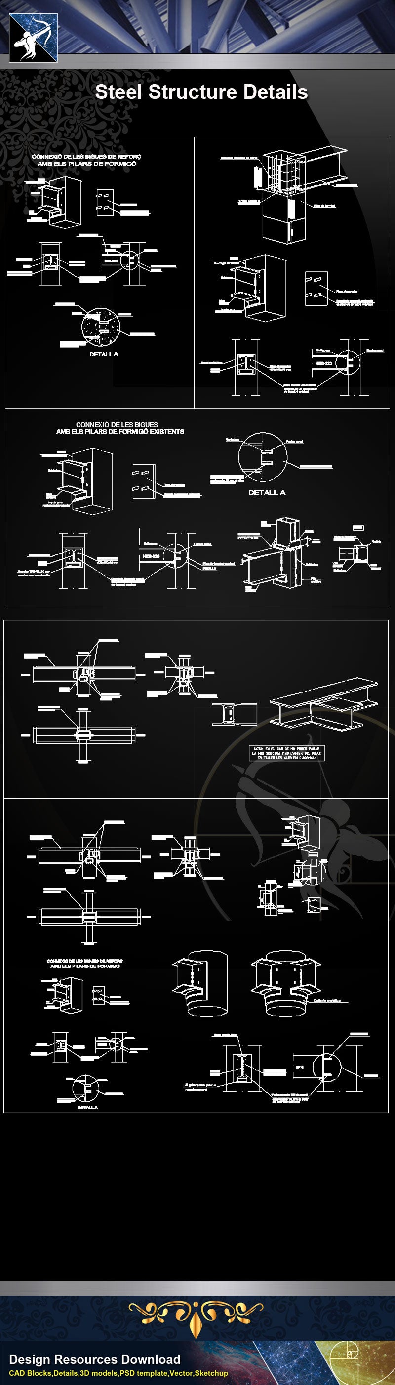 ★【Steel Structure Details】Steel Structure Details Collection V.6