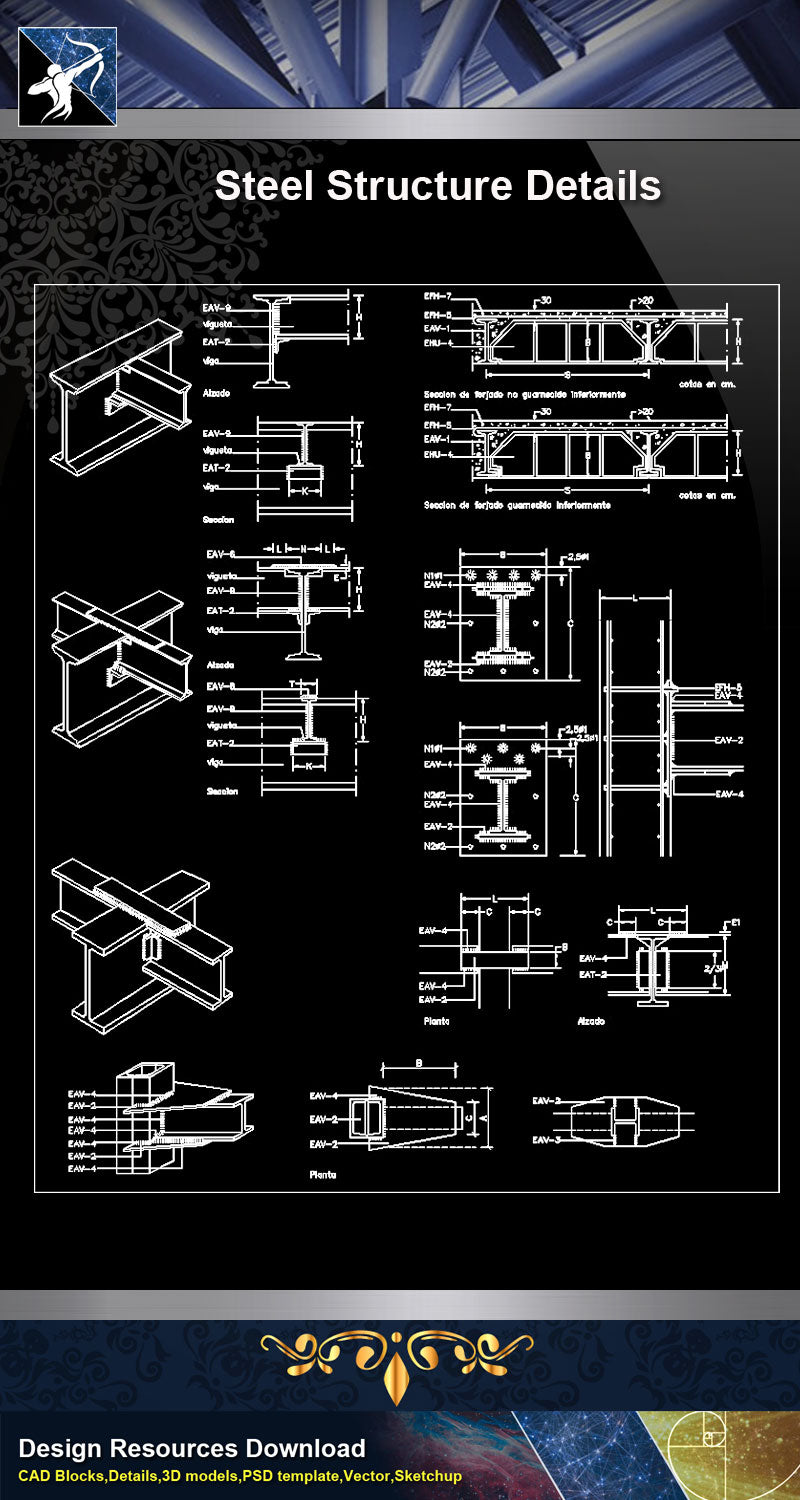 【Free Steel Structure Details】Steel Structure CAD Details 5