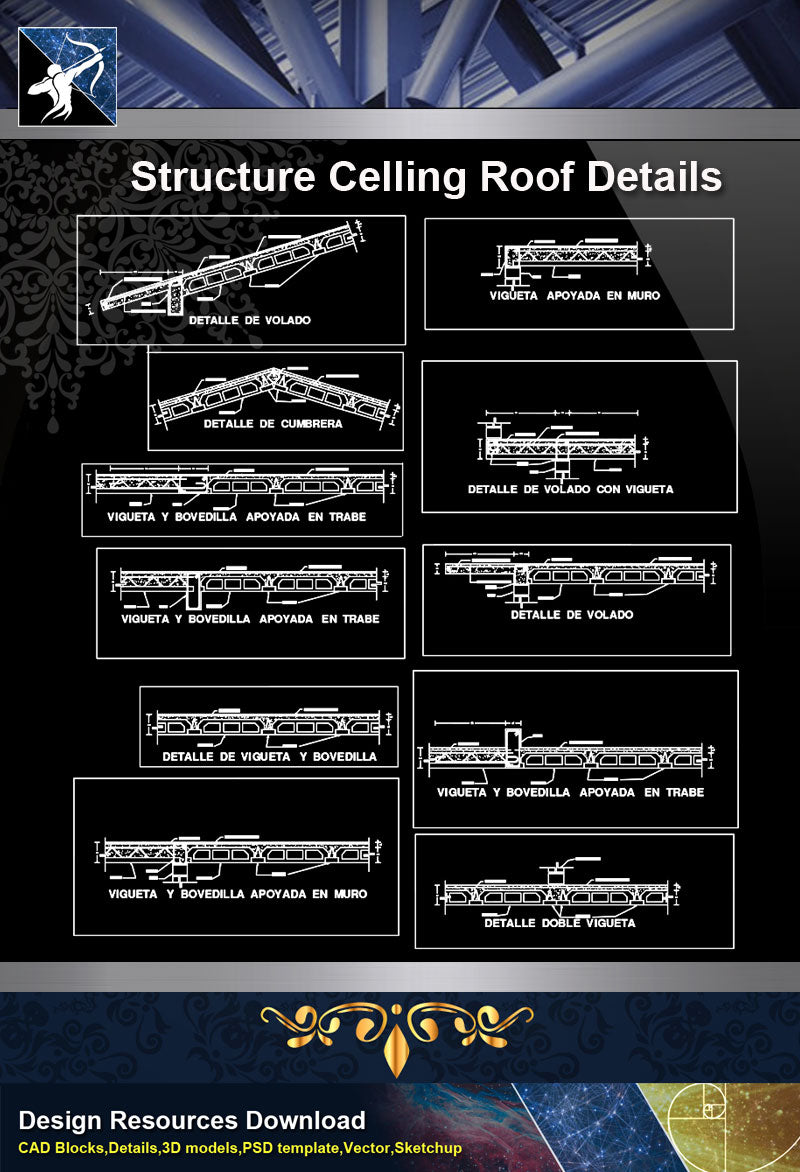 ★【Architecture Details】Structure Celling Roof Details