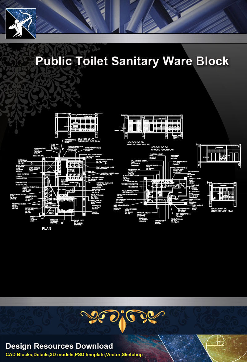 ★【Sanitations Details】Public Toilet Sanitary Ware Block