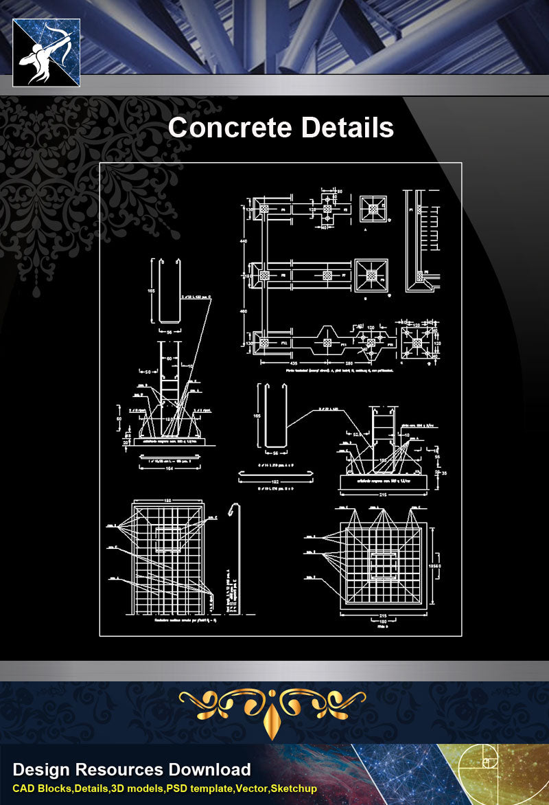 ★【Free Concrete Details】Free Concrete CAD Details 2