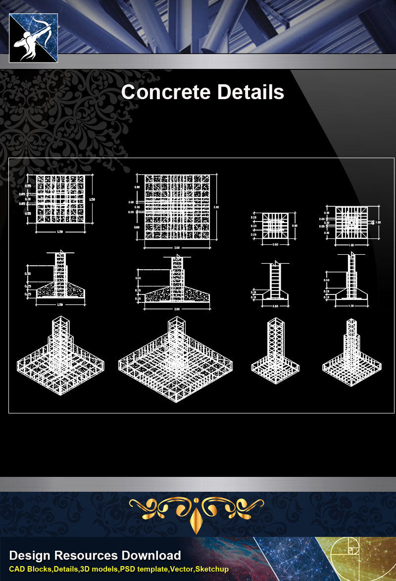 Concrete Details,Concrete Structure,Concrete Architecture,CAD Details,Architecture CAD Details, CAD Details,plan,elevation,Interior Design,Architecture Details,CAD Details,Construction Details and Drawings