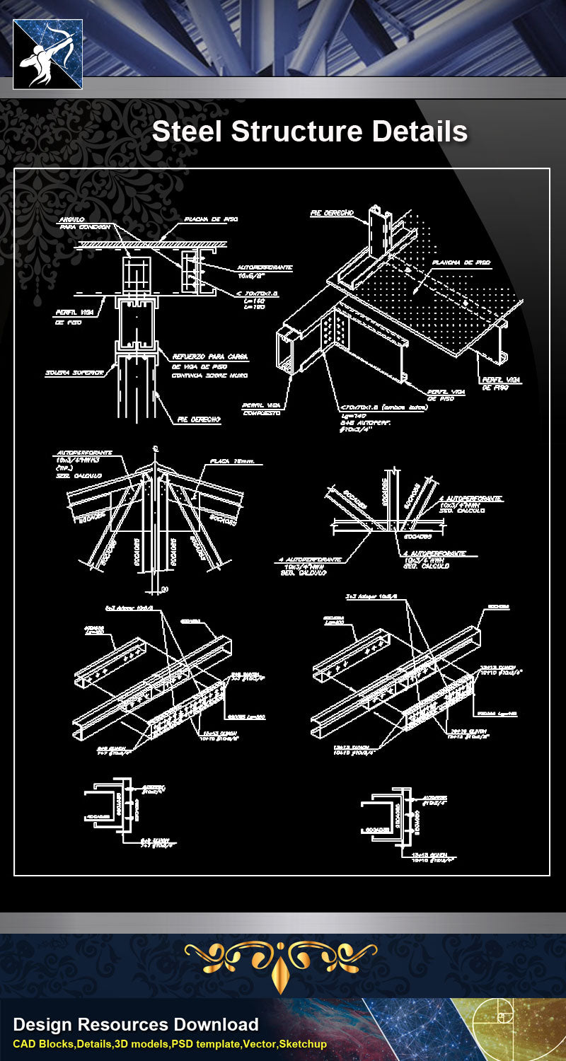 【Free Steel Structure Details】Steel Structure CAD Details 1