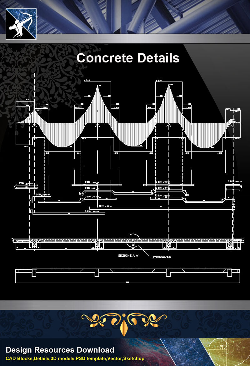 ★【Free Concrete Details】Free Concrete CAD Details 3
