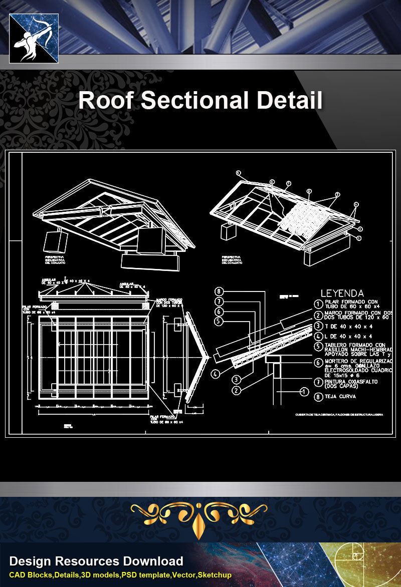 【Roof Details】Free Roof Sectional Detail