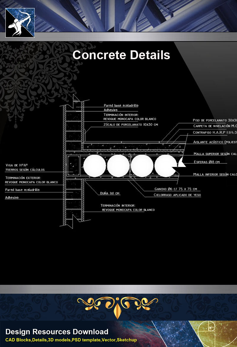 ★【Free Concrete Details】Free Concrete CAD Details 4