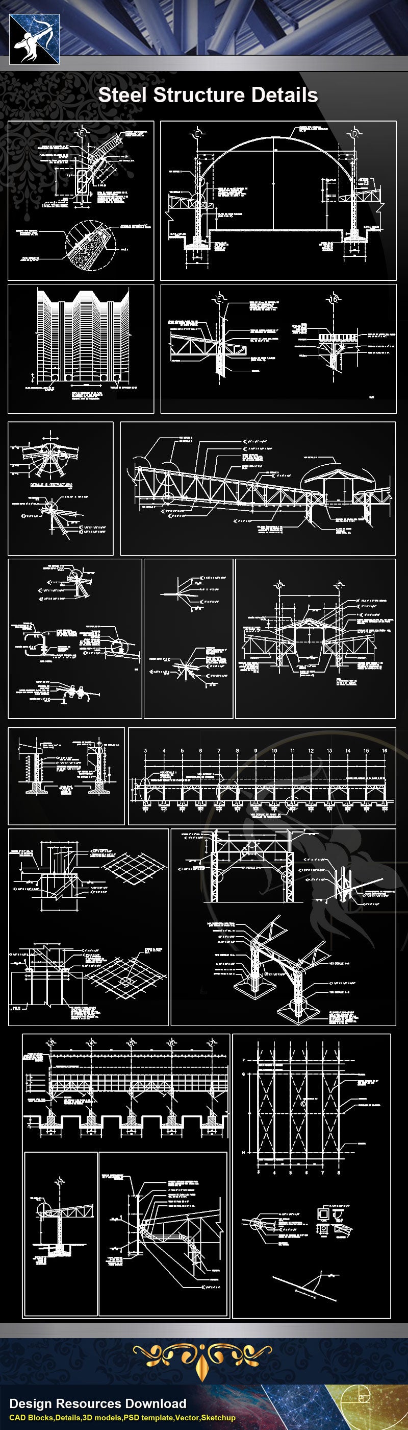 ★【Steel Structure Details】Steel Structure Details Collection V.6