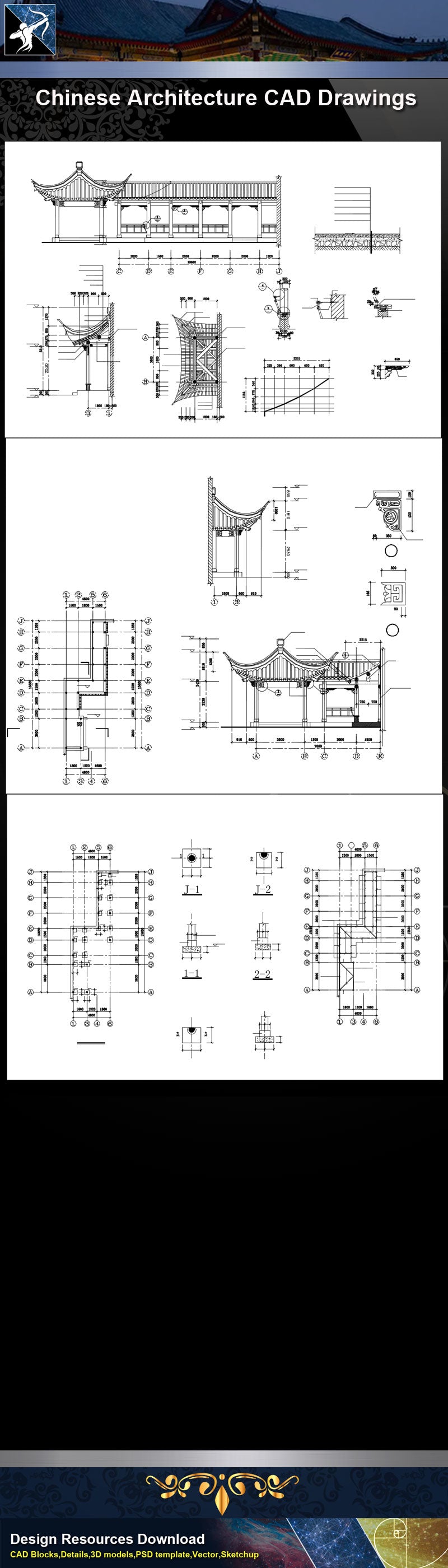 ★Chinese Architecture CAD Drawings-Chinese Garden Design