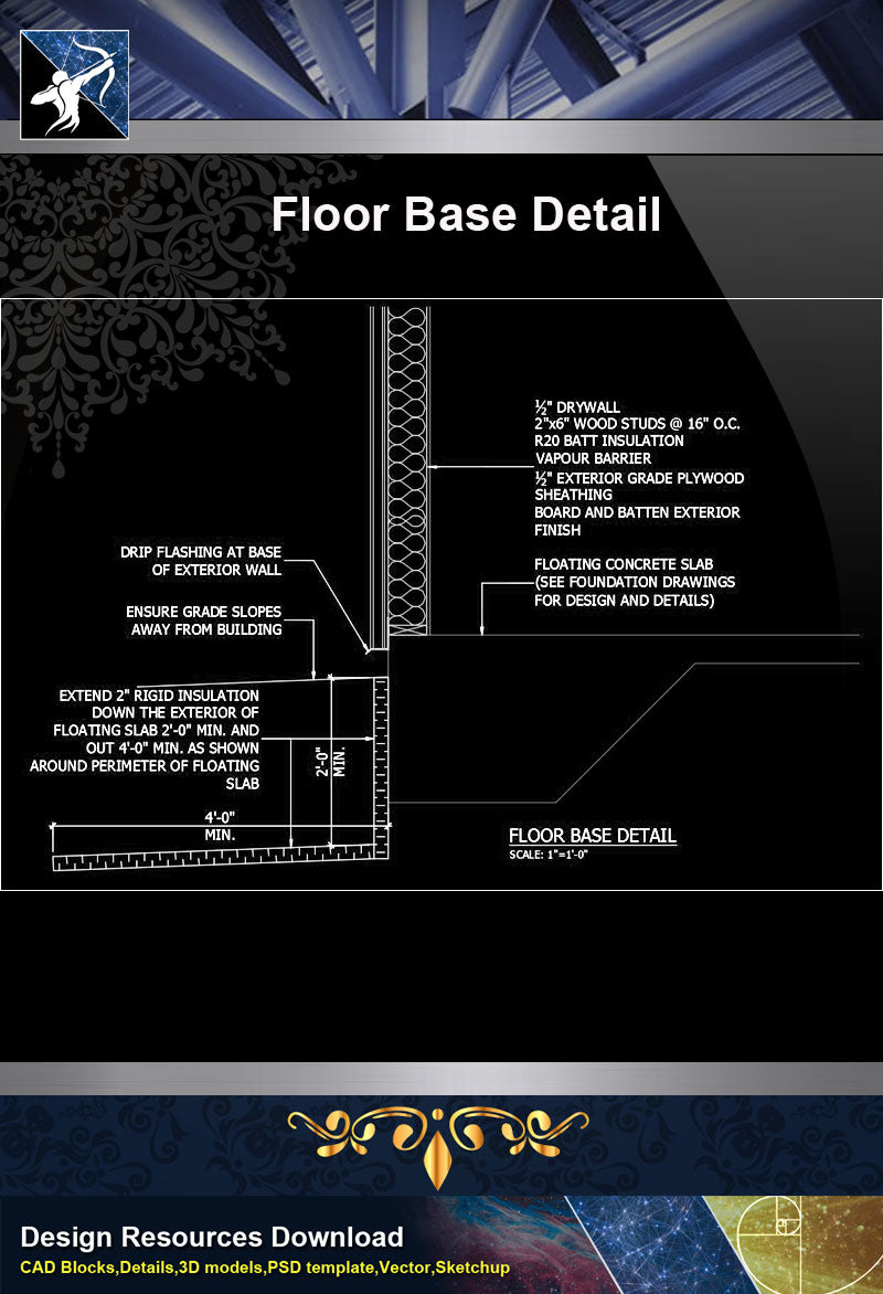 ★【Free Floor Details】Floor Base Detail