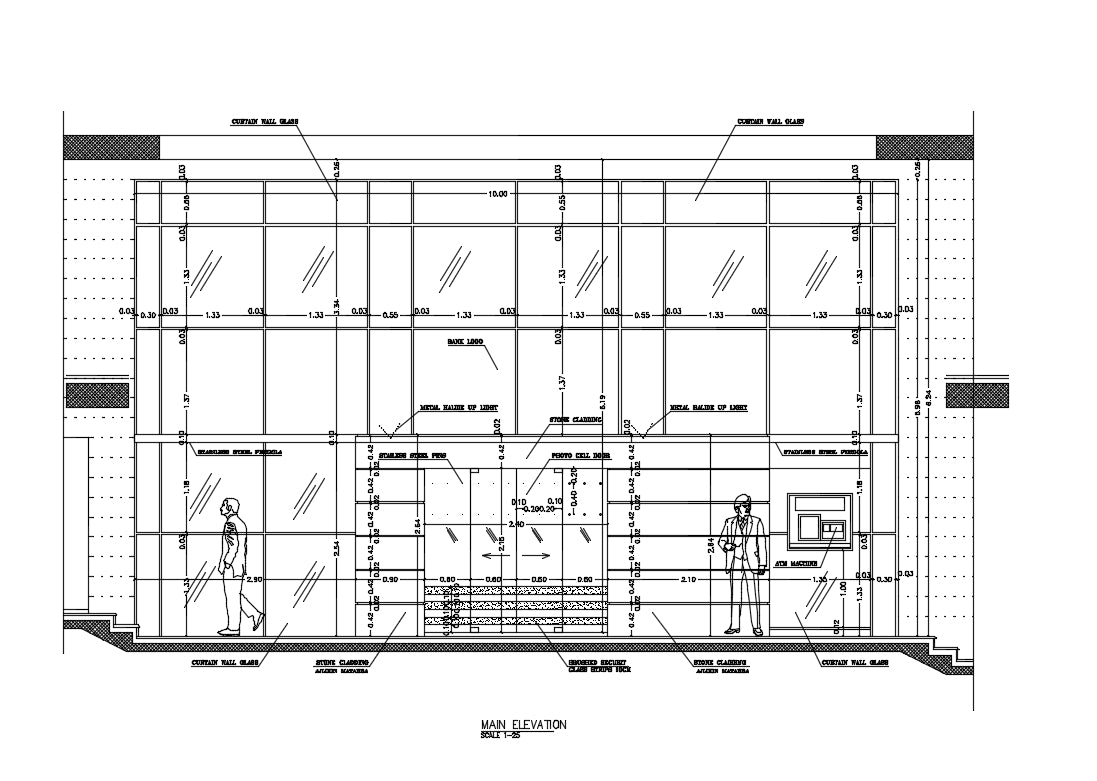 【Architecture CAD Projects】Bank Office Interior Design CAD Blocks,Elevation Drawings