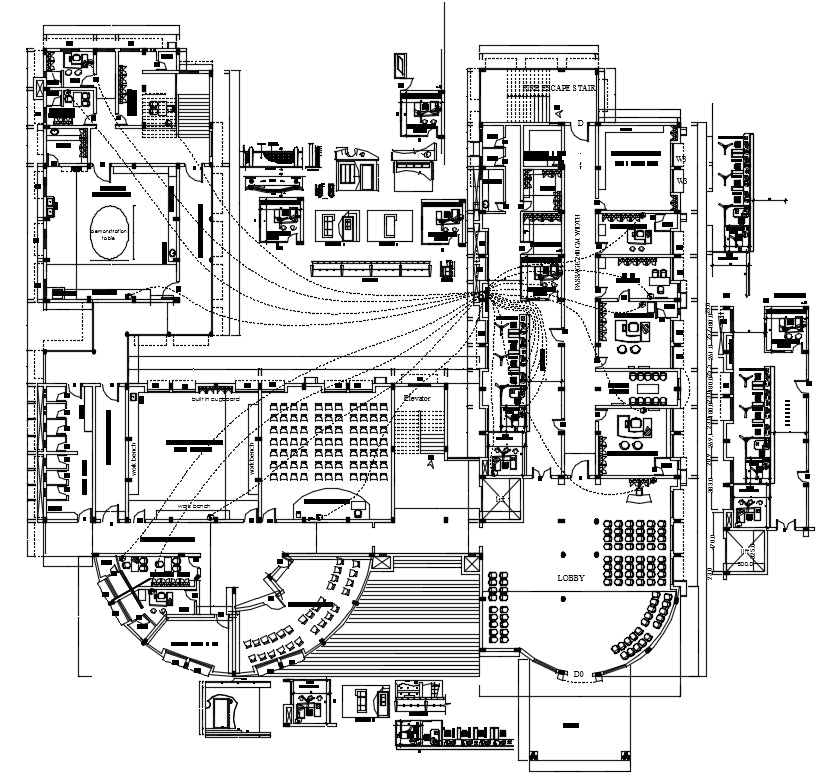 【Architecture CAD Projects】@College Plan of Architecture Design CAD Drawings